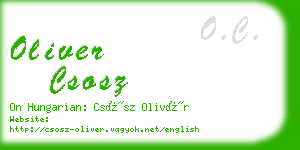 oliver csosz business card